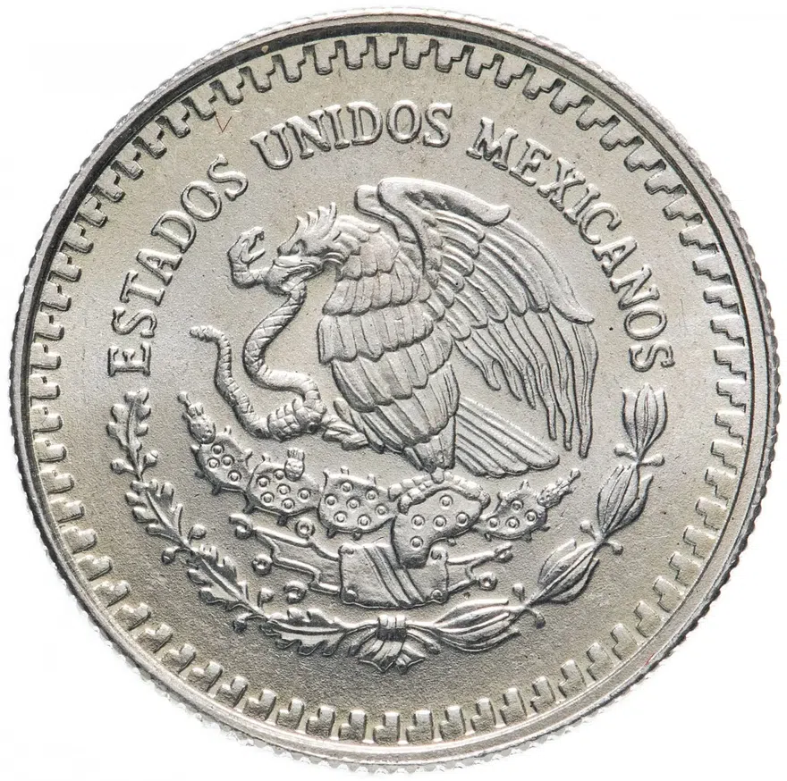 Мексика либертад 1/10 унции (1/10 onza, libertad) 1992 "Свобода", реверс