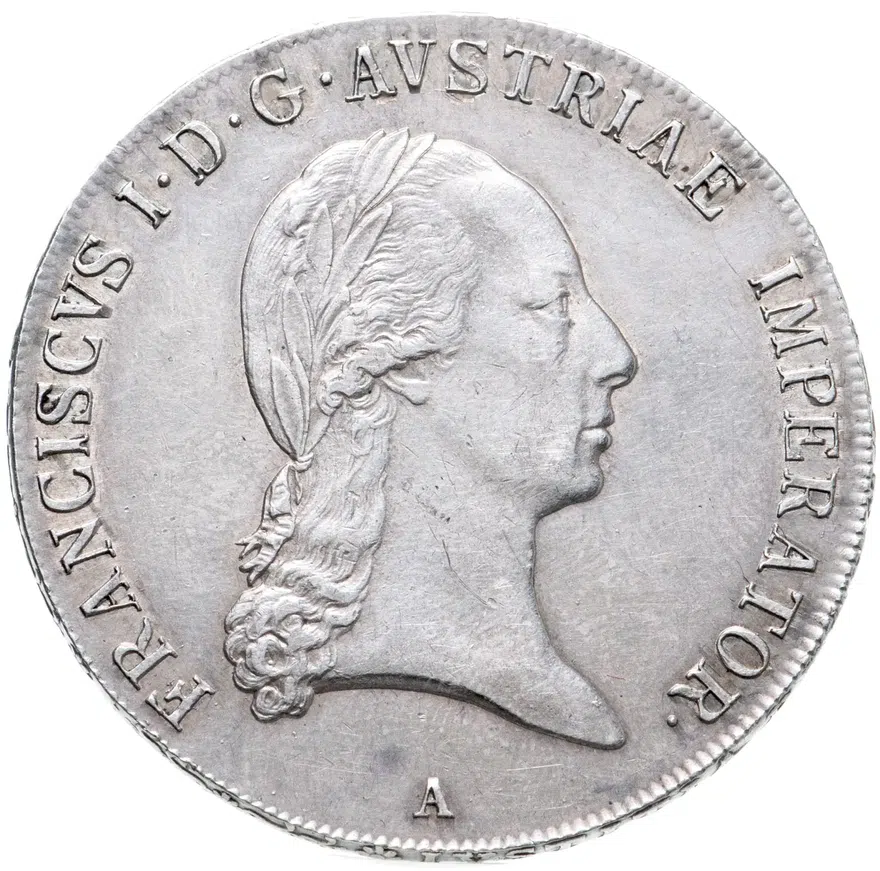 Австрия 1 талер (thaler) 1823 A  знак монетного двора "A" - Вена, реверс
