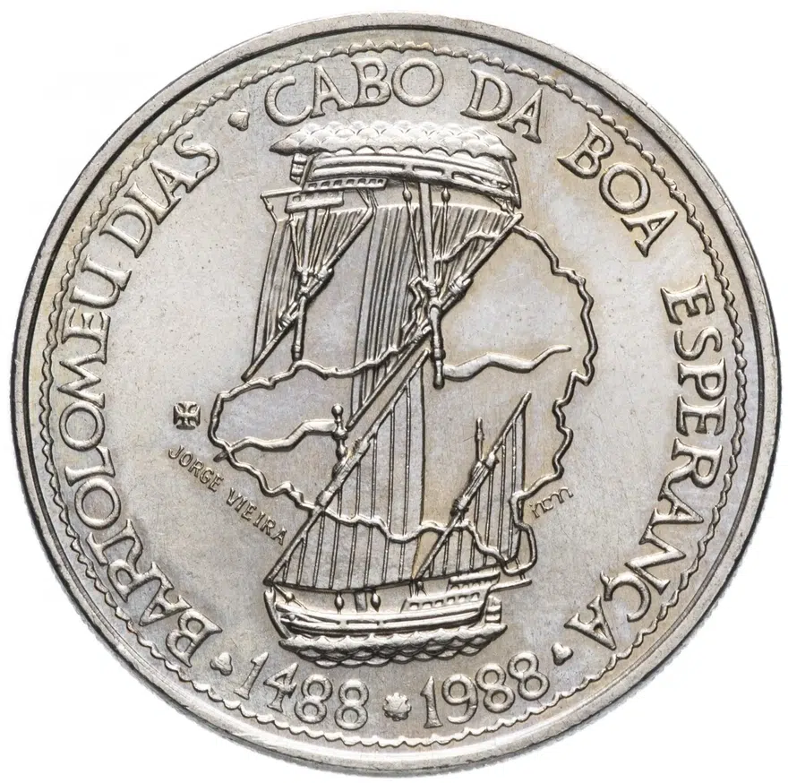 Португалия 100 эскудо (escudos) 1988 "Золотой век открытий - Бартоломеу Диаш, мыс Доброй Надежды", реверс