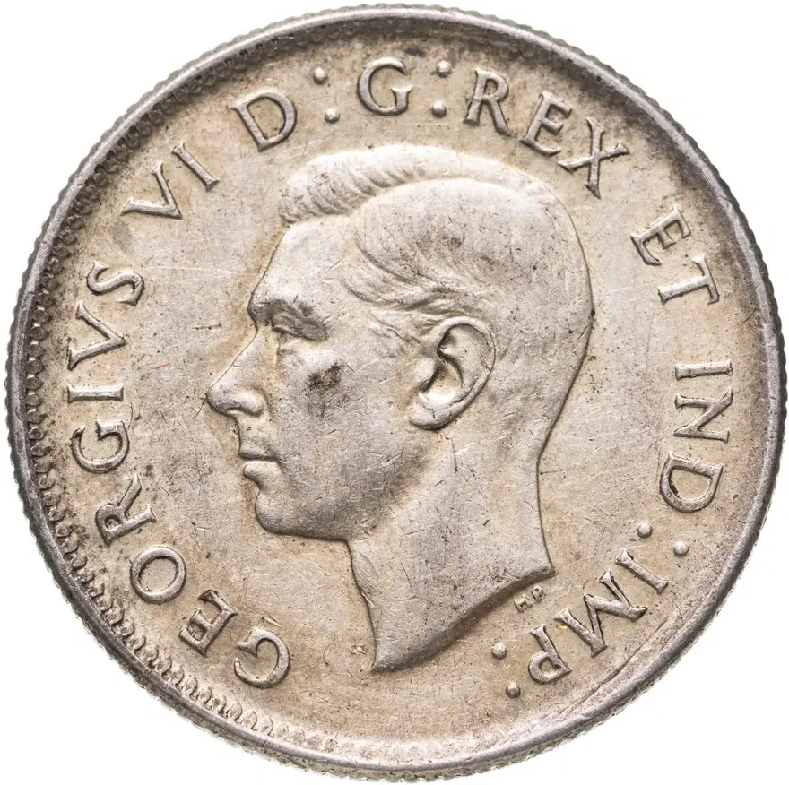 Канада 25 центов (квотер, cents) 1944, реверс