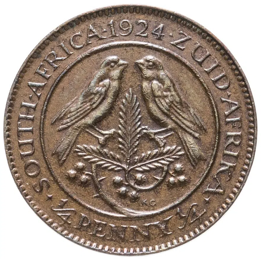 ЮАР 1/4 пенни (penny) 1924, аверс