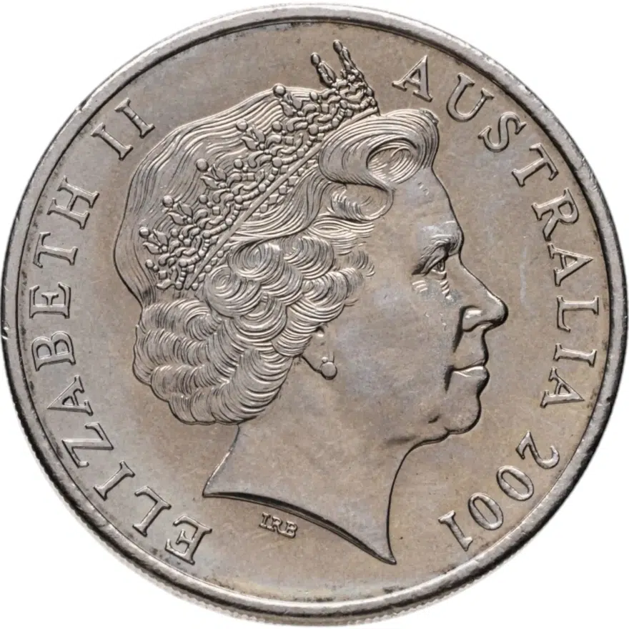 Австралия 20 центов (cents) 2001  Столетие Федерации - Новый Южный Уэльс, реверс