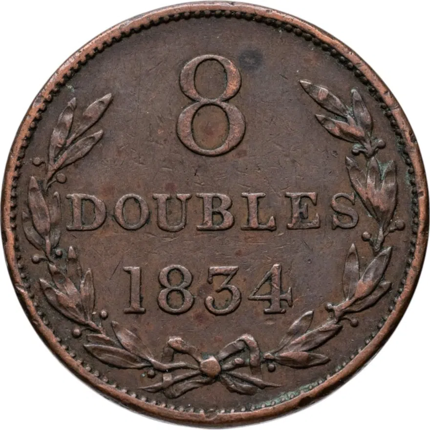 Гернси 8 дублей (doubles) 1834