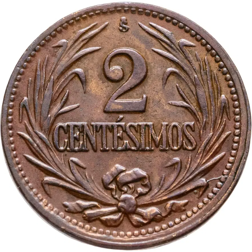 Уругвай 2 сентесимо (centesimos) 1949, реверс