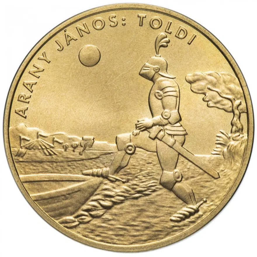 Венгрия 200 форинтов (forint, ketszaz) 2001   "Детская литература - Янош Арань, "Толди""