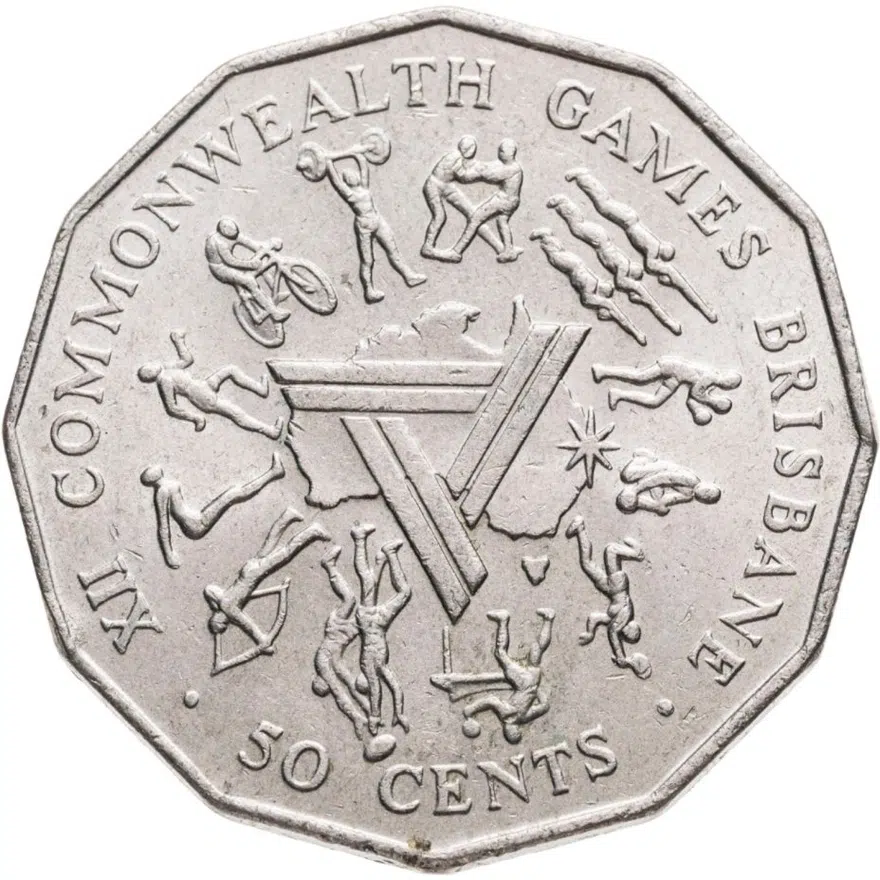 Австралия 50 центов (cents) 1982  XII Игры Содружества