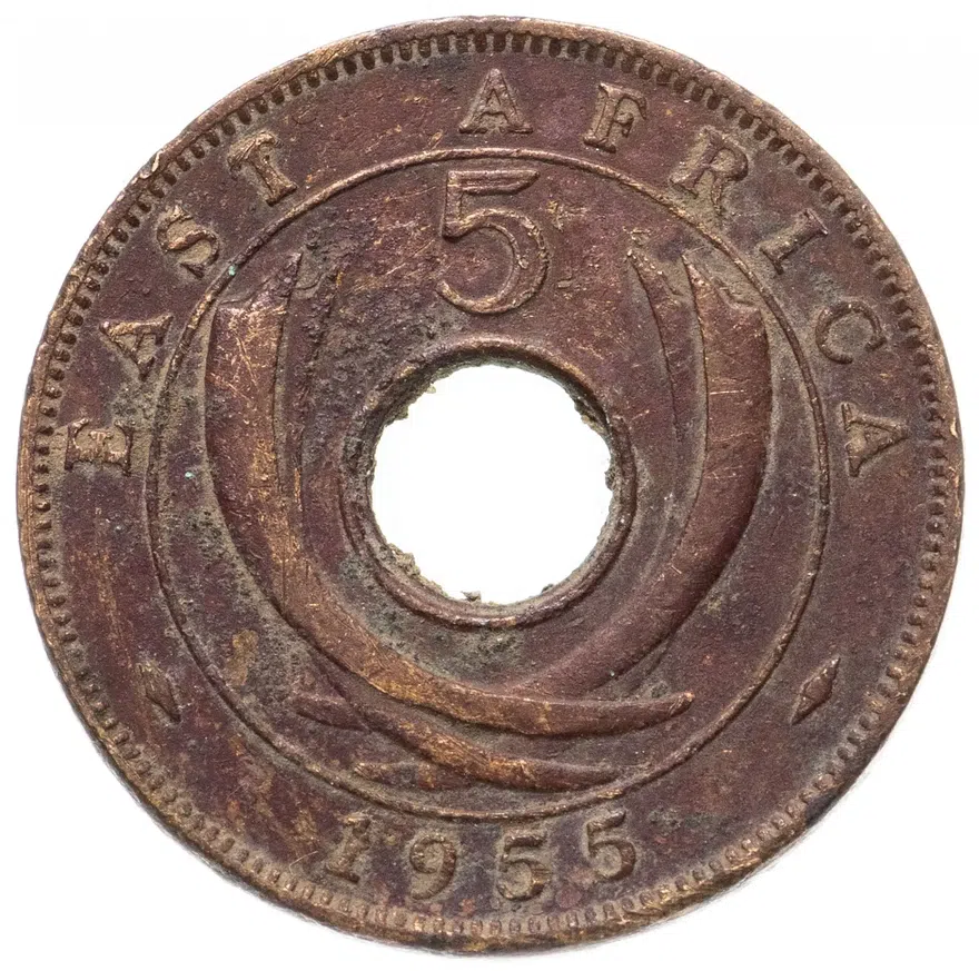 Британская Восточная Африка 5 центов (cents) 1955, реверс