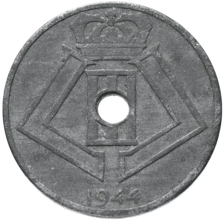 Бельгия 25 сантимов (centimes) 1944