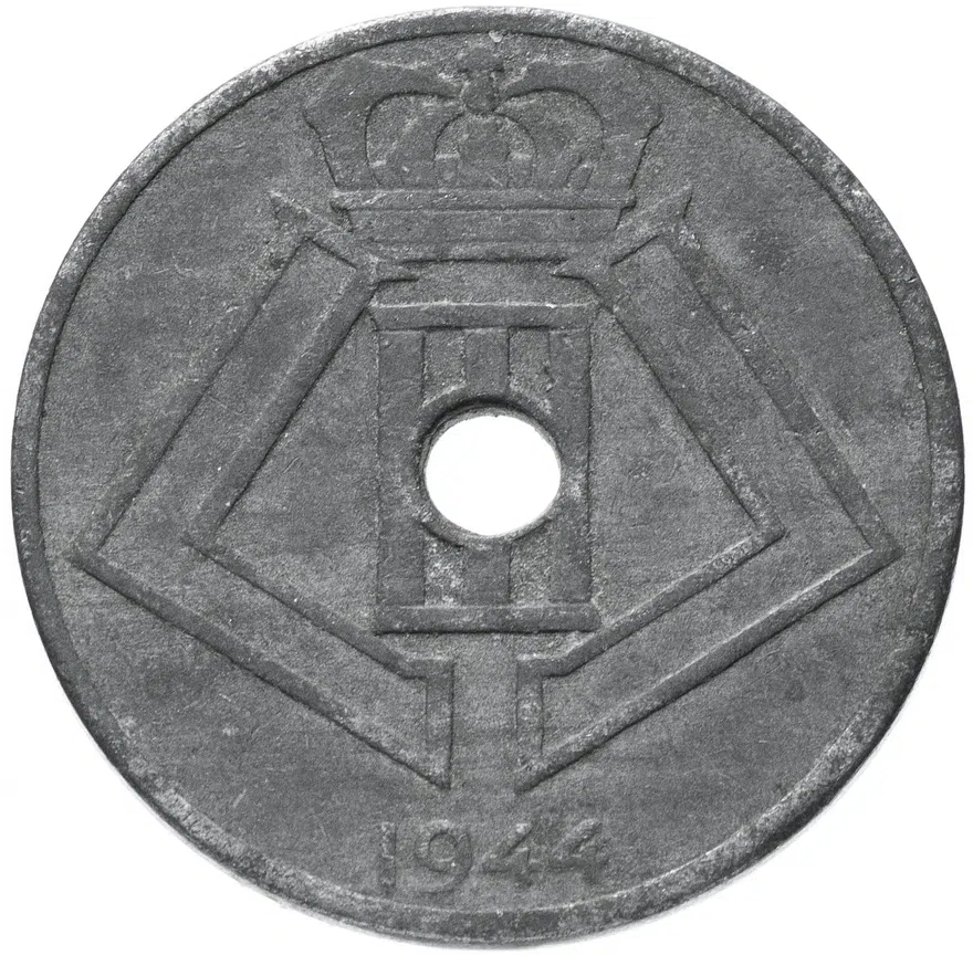 Бельгия 25 сантимов (centimes) 1944, реверс