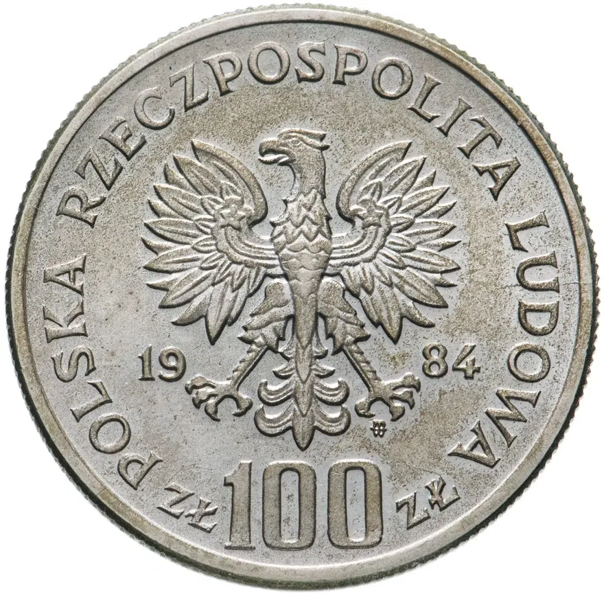 Польша 100 злотых (zlotych) 1984  110 лет со дня рождения Винценты Витоса, реверс