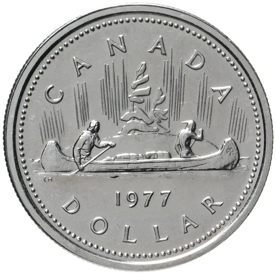 Канада 1 доллар (dollar) 1977, аверс
