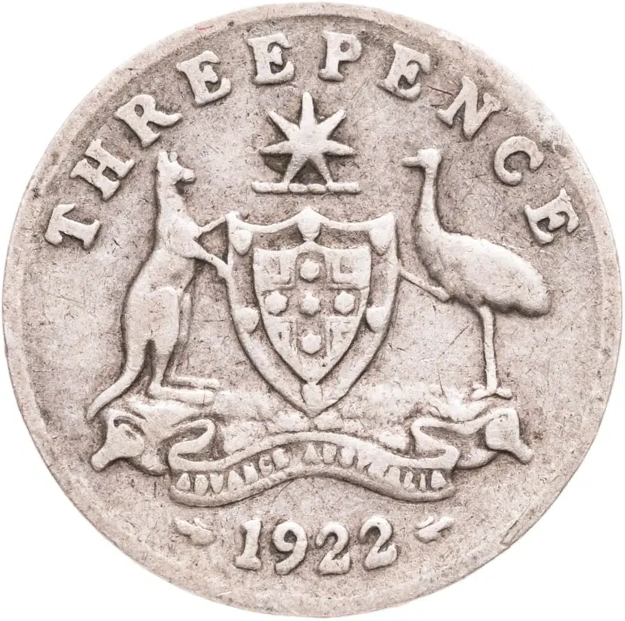 Австралия 3 пенса (pence) 1922