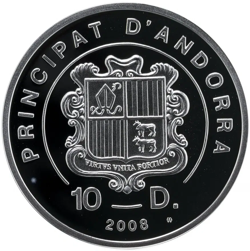 Андорра 10 динеров (diners) 2008  Мотофристайл, реверс