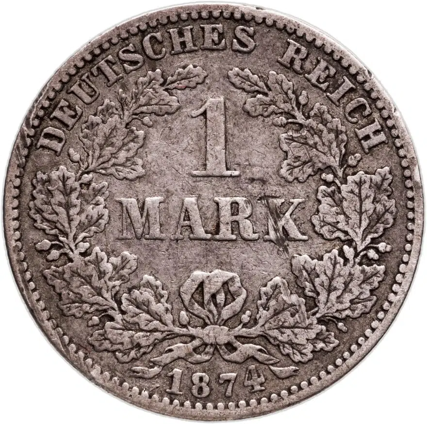 Германия (Германская Империя) 1 марка (mark) 1874 G