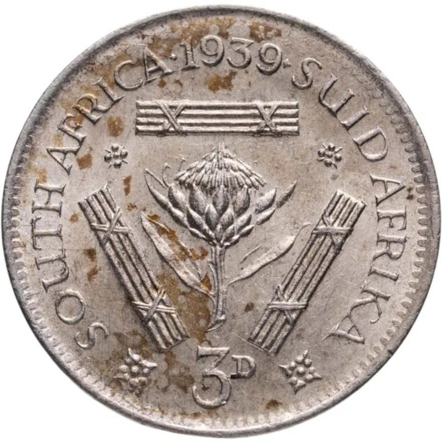 ЮАР 3 пенса (pence) 1939
