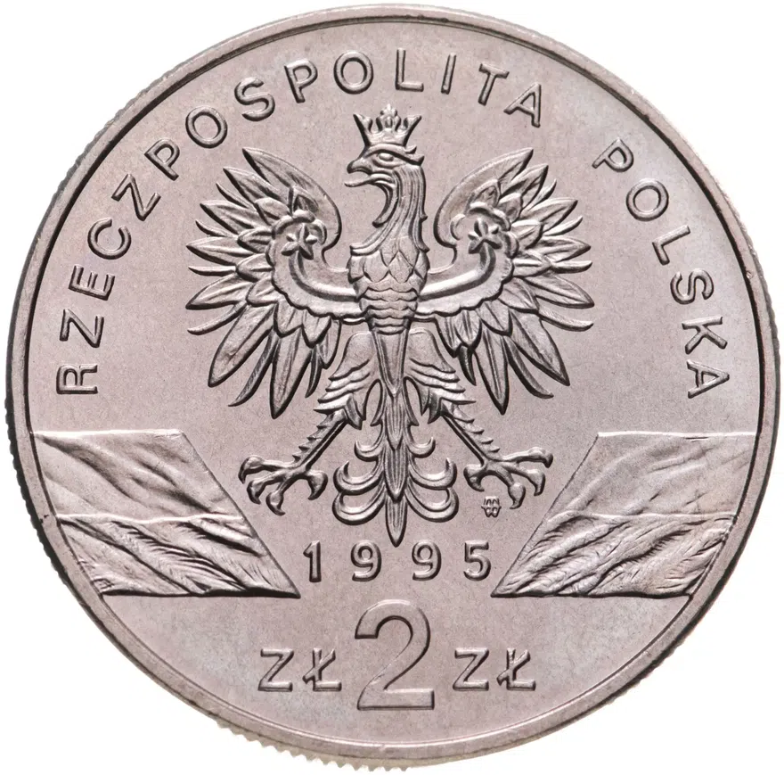 Польша 2 злотых (zlote) 1995  Всемирная природа - Сом, реверс