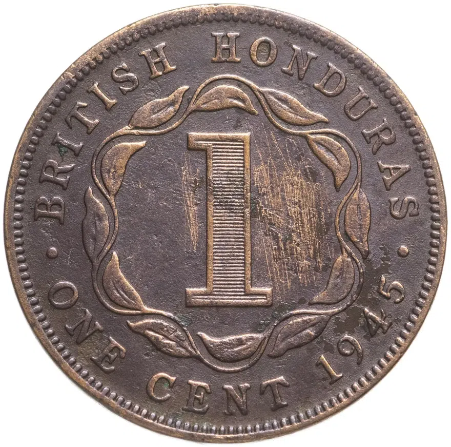 Британский Гондурас 1 цент (cent) 1945