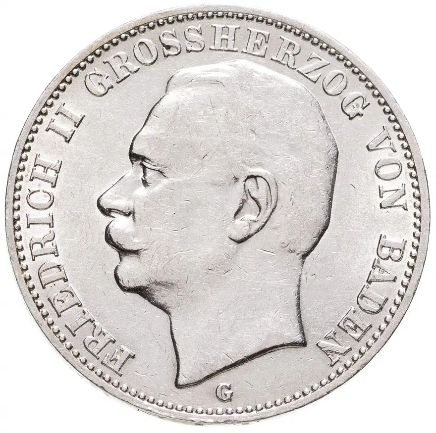 Германия (Империя) 3 марки (mark) 1912 G  Баден