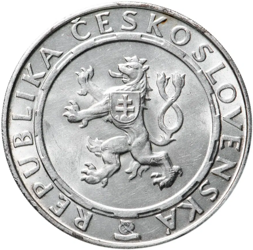Чехословакия 100 крон (korun) 1955  10 лет освобождению от Германии, реверс