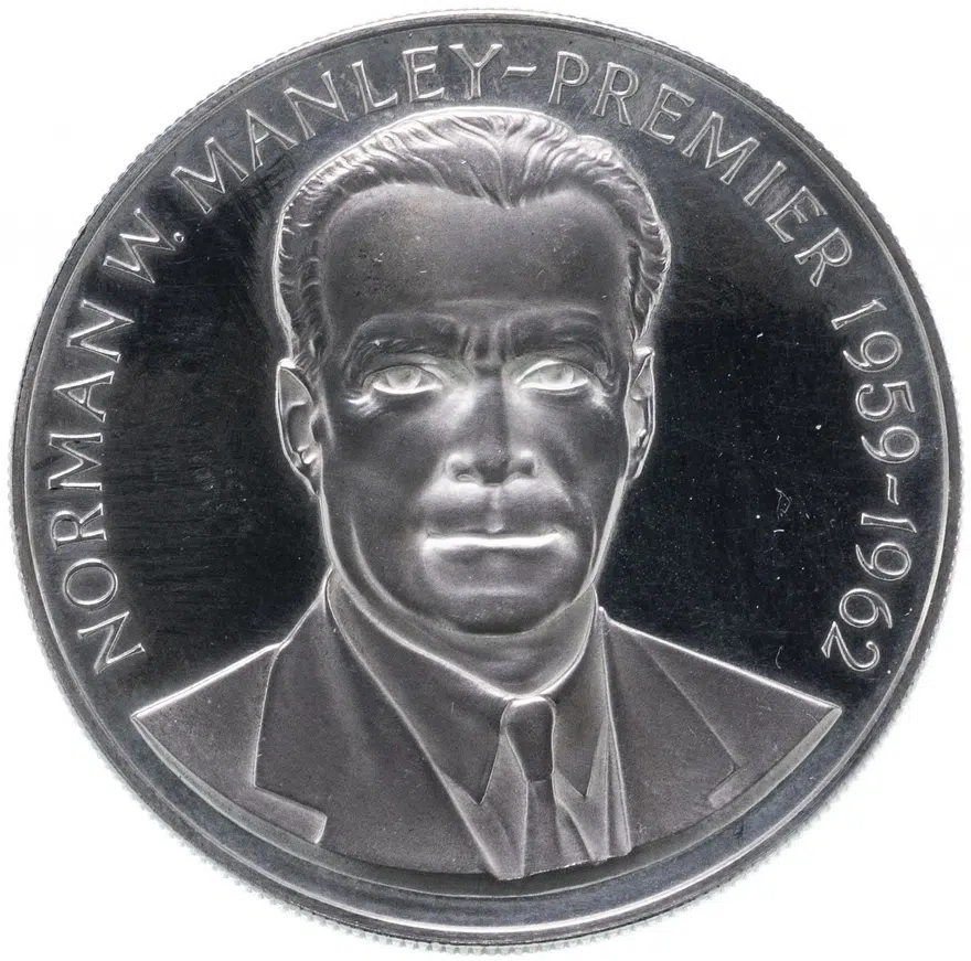Ямайка 5 долларов (dollars) 1971  "Первый министр Ямайки - Норман Мэнли", аверс