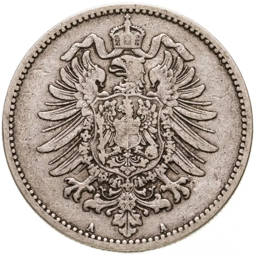 Германия (Германская империя) 1 марка 1881 А, реверс