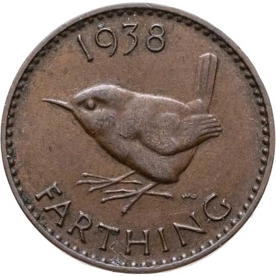 Великобритания 1 фартинг (farthing) 1938, аверс