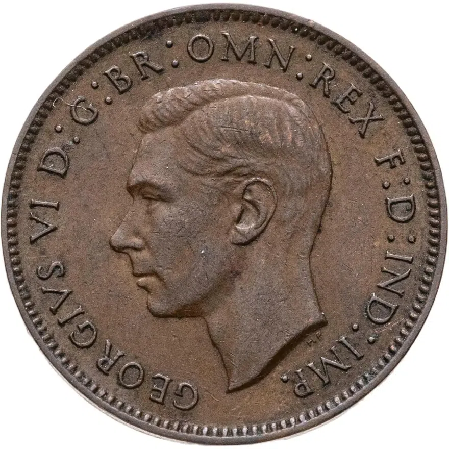 Великобритания 1 фартинг (farthing) 1938, реверс