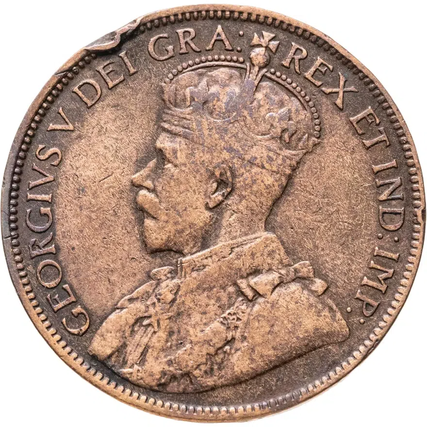 Канада 1 цент (cent) 1917, реверс