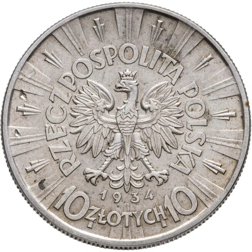Польша 10 злотых (zlotych) 1934, реверс