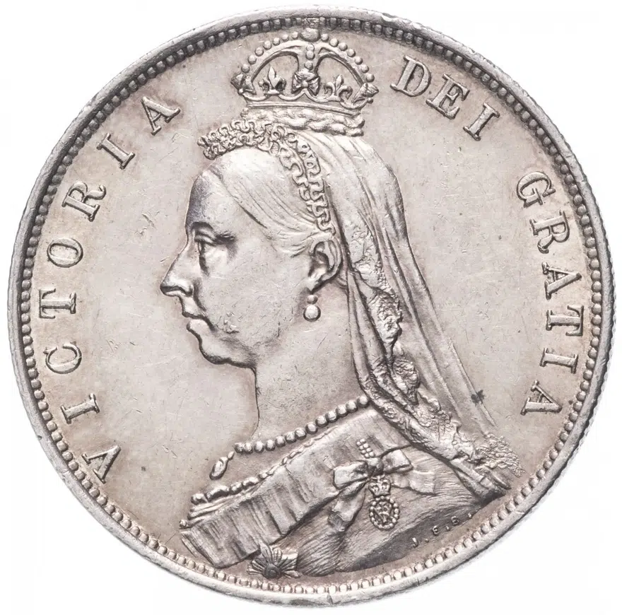 Великобритания 1/2 кроны 1887, реверс