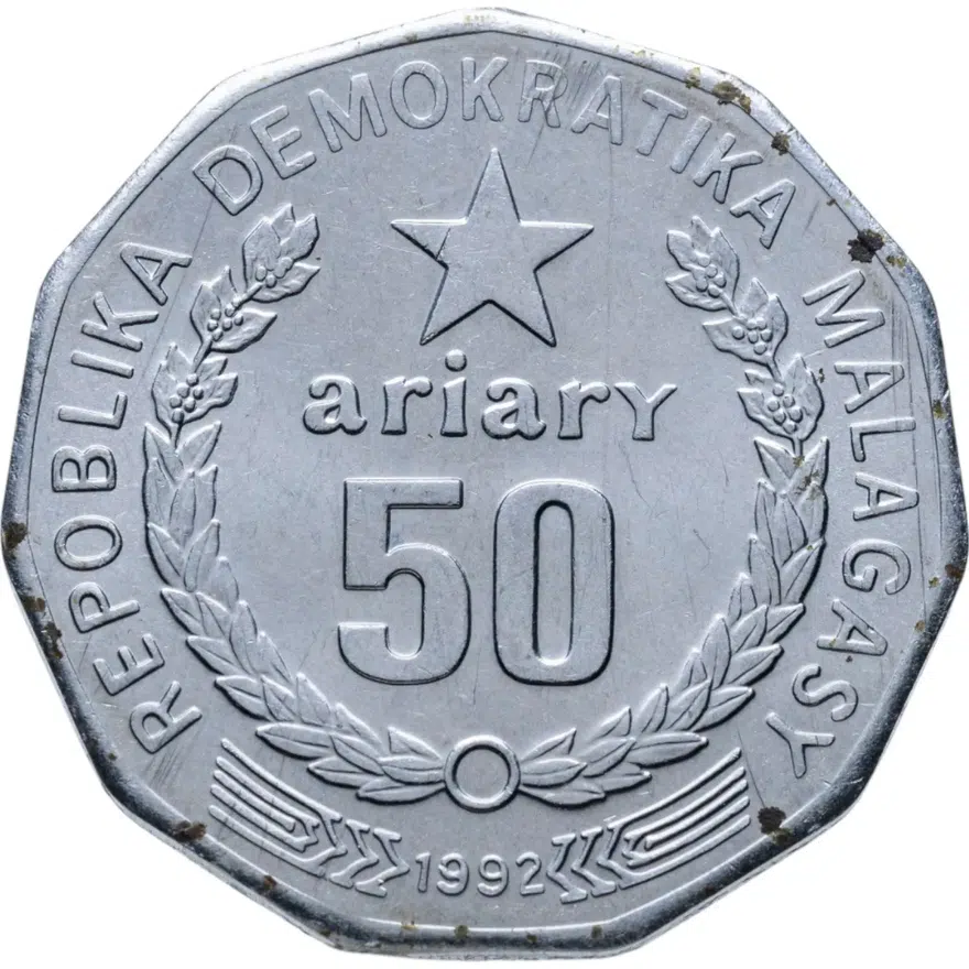 Мадагаскар 50 ариари (ariary) 1992, реверс