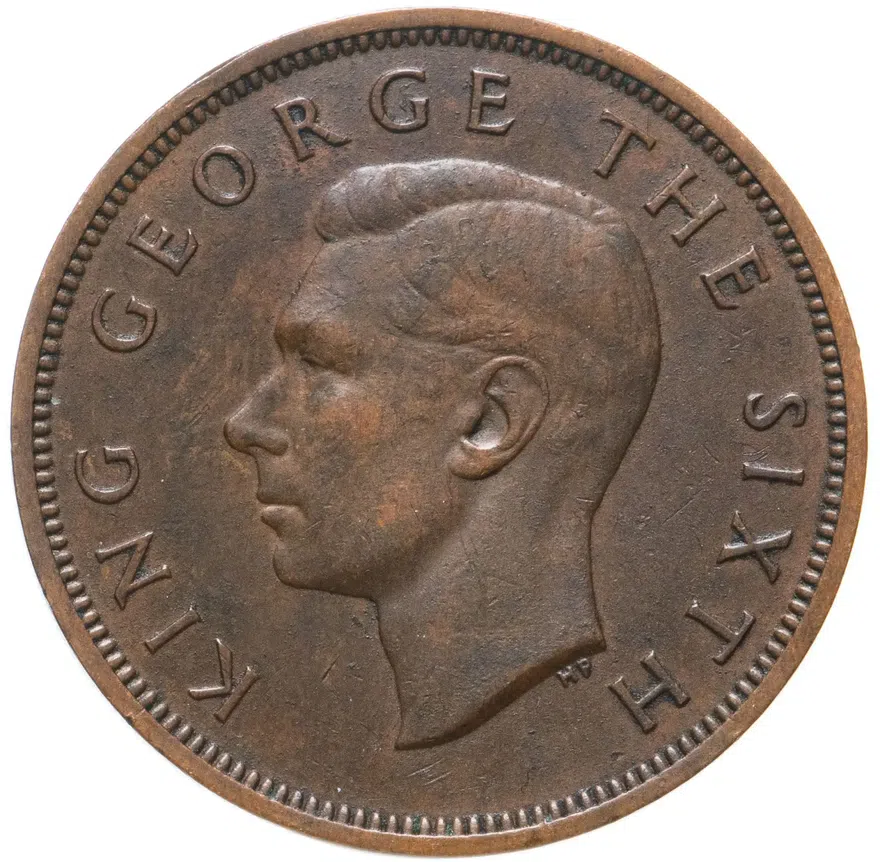 Новая Зеландия 1 пенни (penny) 1952, реверс
