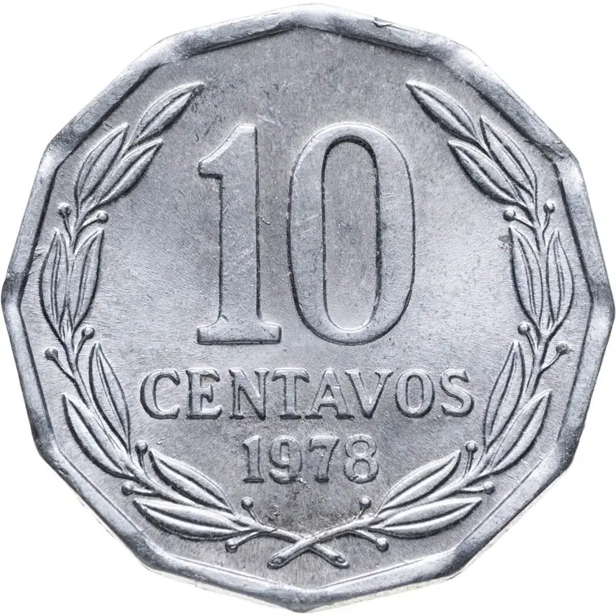 Чили 10 сентаво (centavos) 1978