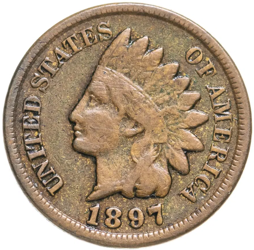 США 1 цент (cent) 1897  Indian Head Cent