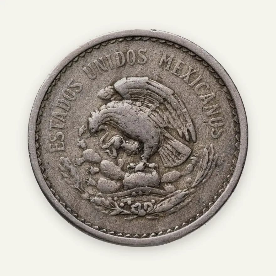 Мексика 10 сентаво (centavos) 1942, реверс