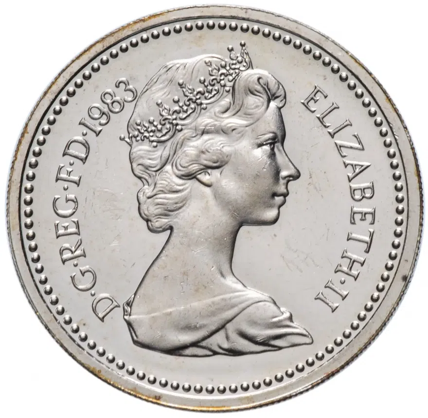 Великобритания 1 фунт (pound) 1983 Proof серебро, реверс