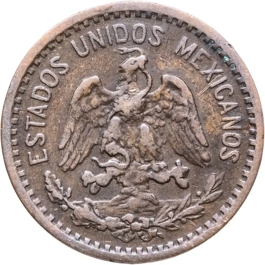 Мексика 1 сентаво (centavo) 1914, реверс