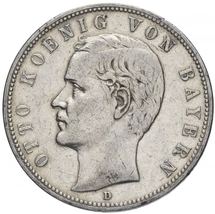 Германия (Империя) 5 марок (mark) 1903 D Бавария
