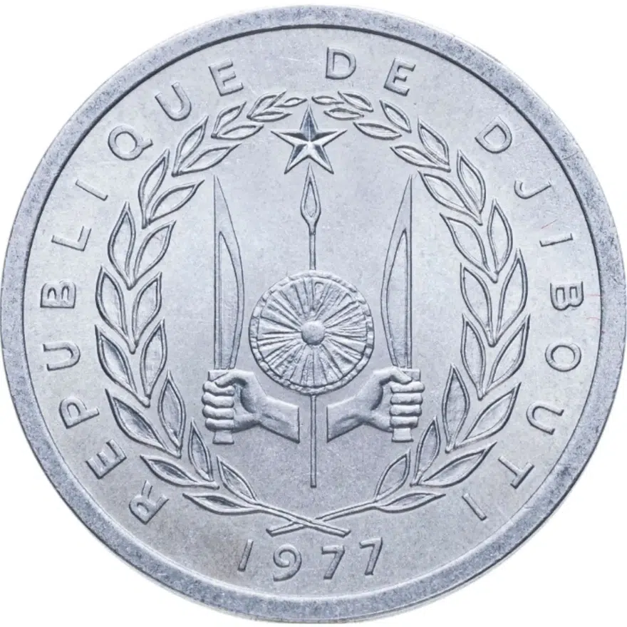 Джибути 2 франка (francs) 1977, реверс
