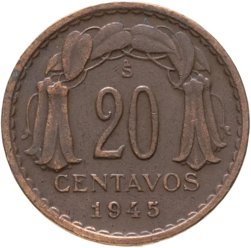 Чили 20 сентаво (centavos) 1945