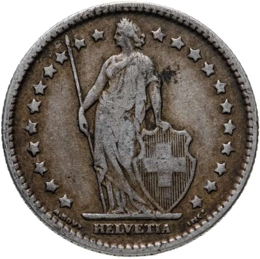 Швейцария 1 франк (franc) 1903, реверс