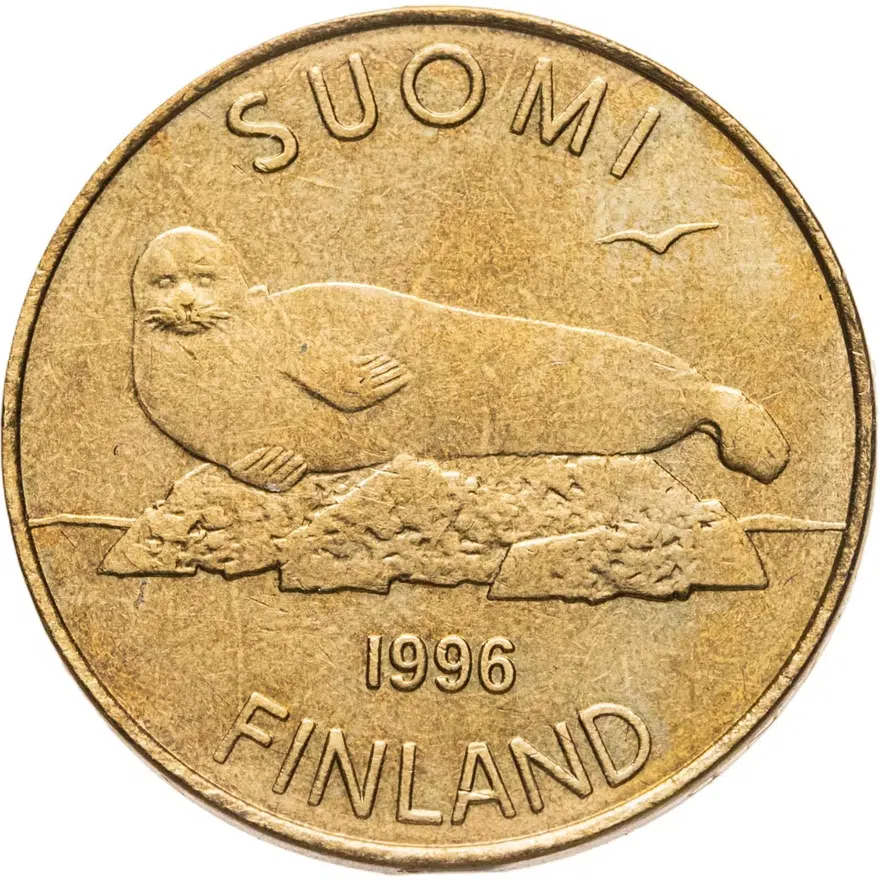 Финляндия 5 марок (markkaa) 1996, аверс