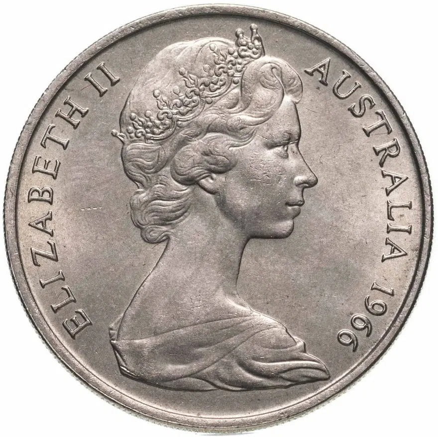 Австралия 20 центов (cents) 1966, реверс
