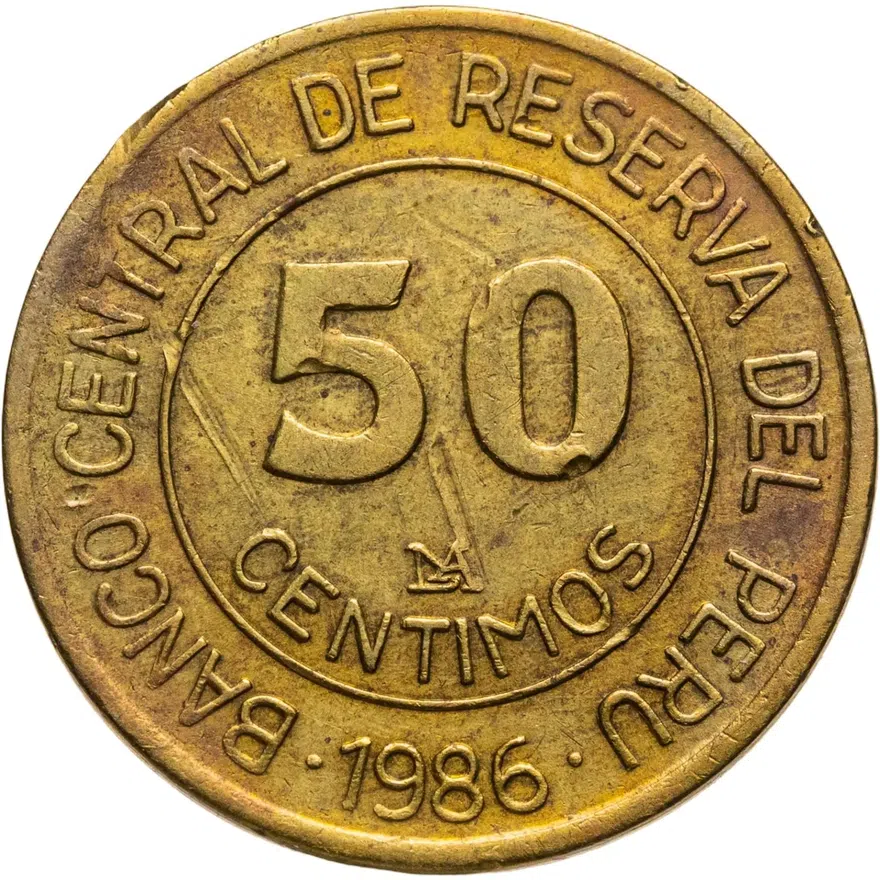 Перу 50 сентимо (centimos) 1986
