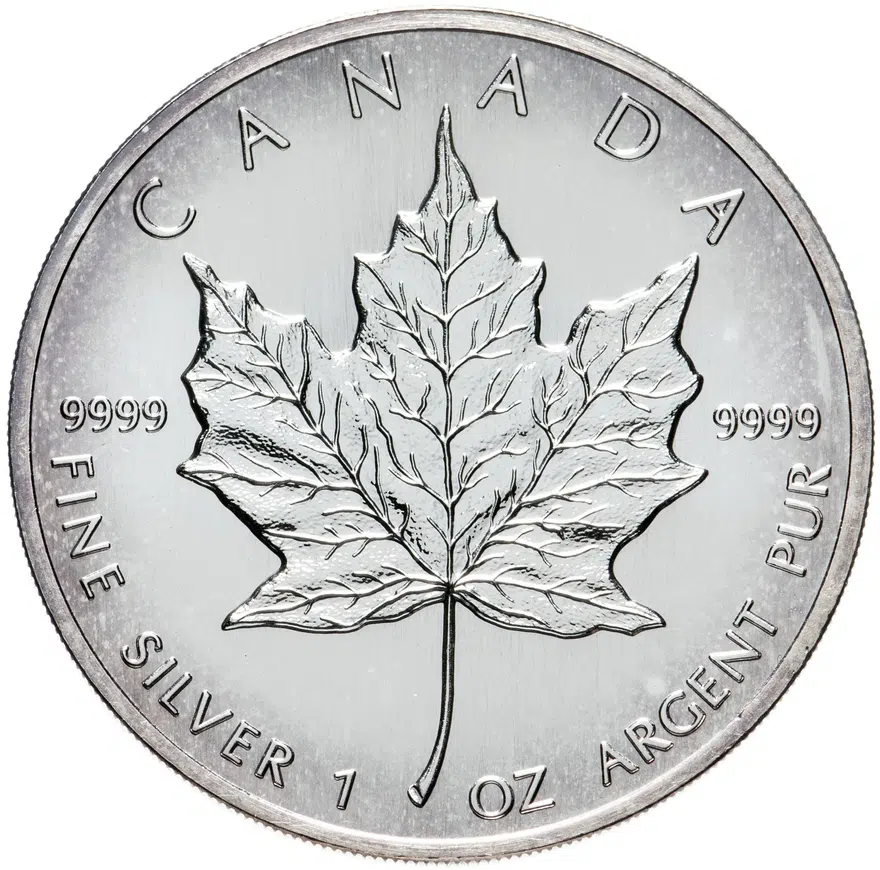 Канада 5 долларов (dollars) 1998 "Кленовый лист", аверс