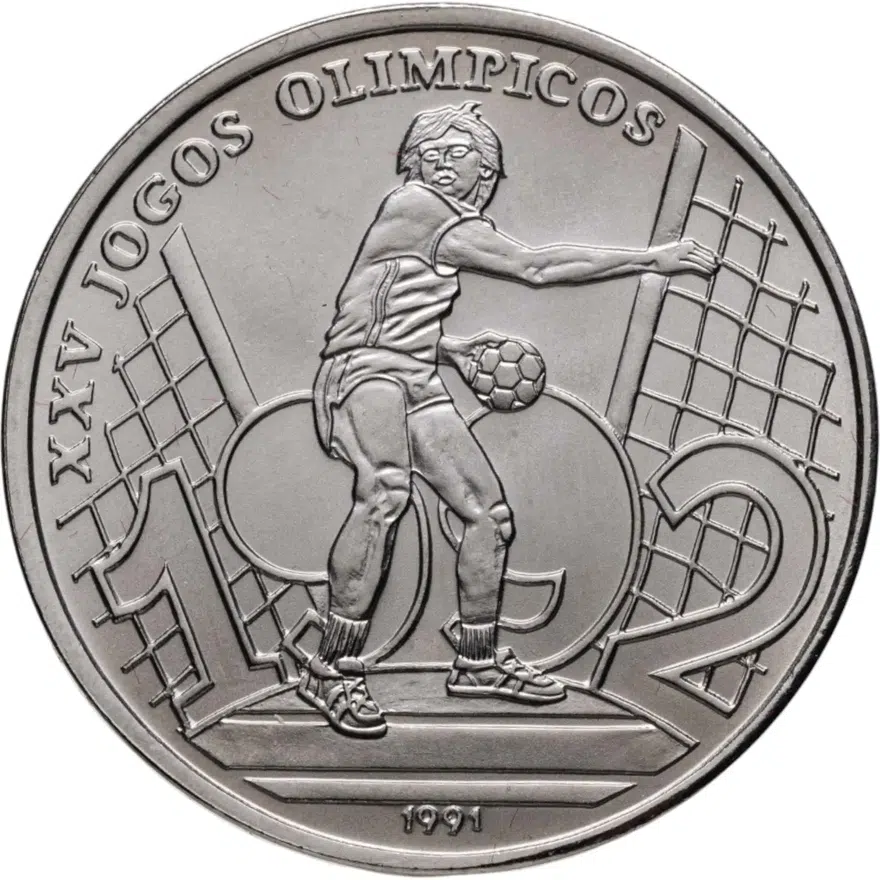 Гвинея-Биссау 2000 песо (pesos) 1991 XXV Летние Олимпийские игры, Барселона 1992 - Гандбол