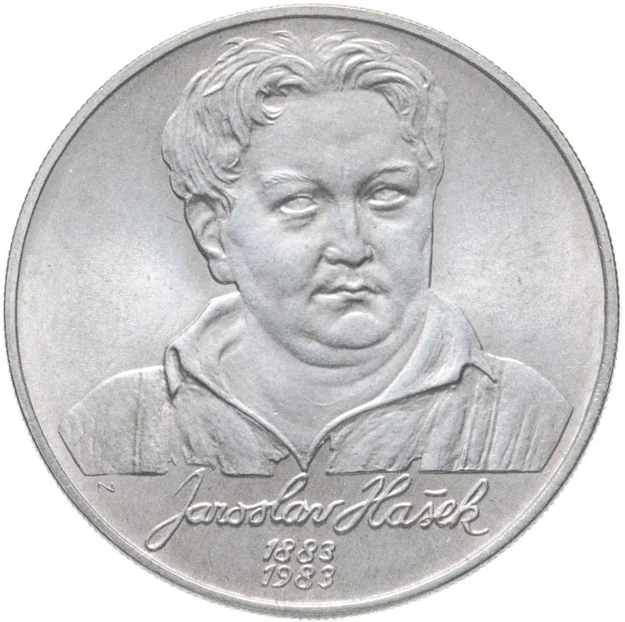 Чехословакия 100 крон (korun) 1983  100 лет со дня рождения Ярослава Гашека, аверс