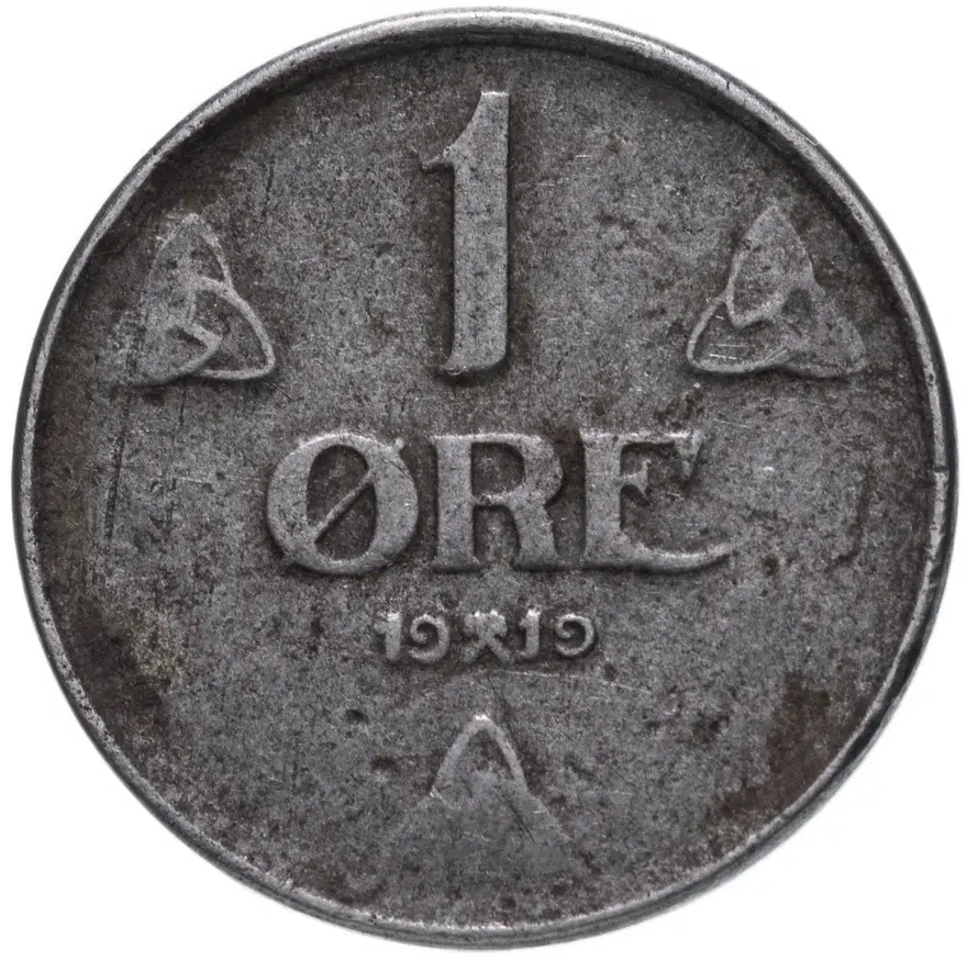 Норвегия 1 эре (ore) 1919