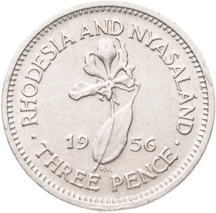 Родезия и Ньясаленд 3 пенса (pence) 1956