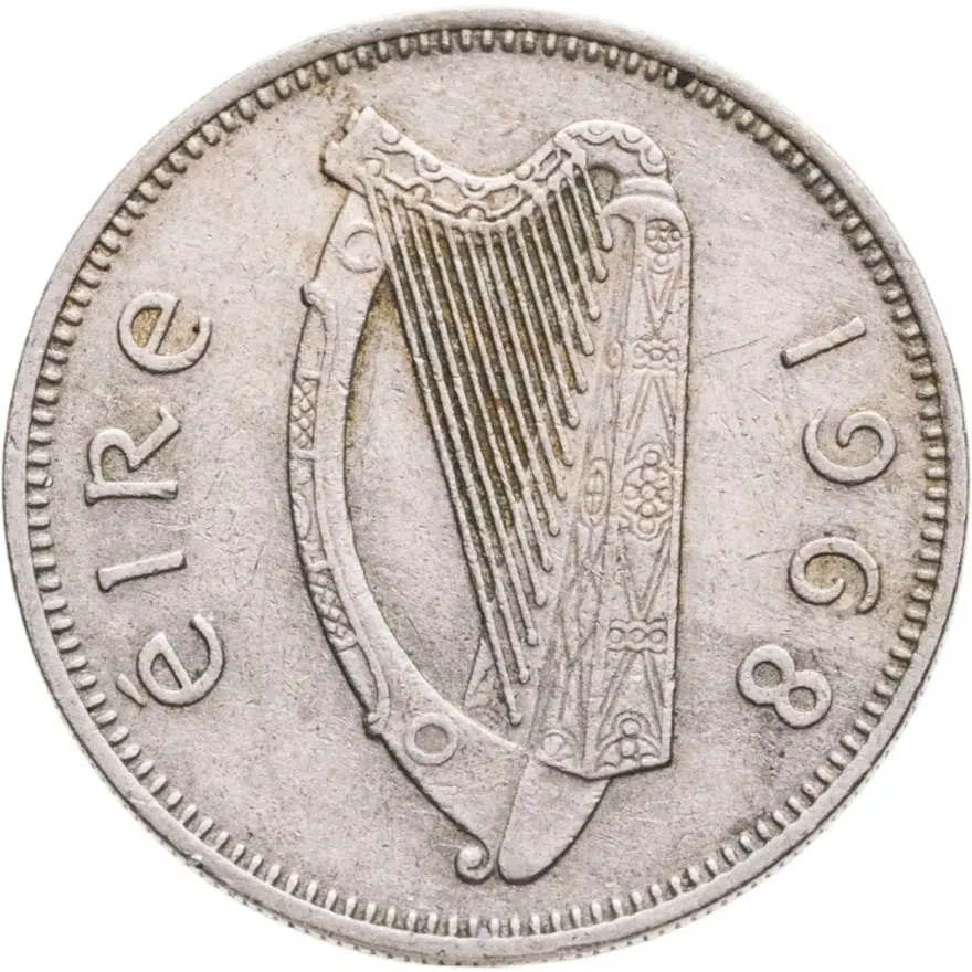 Ирландия 1 шиллинг (shilling) 1968, реверс
